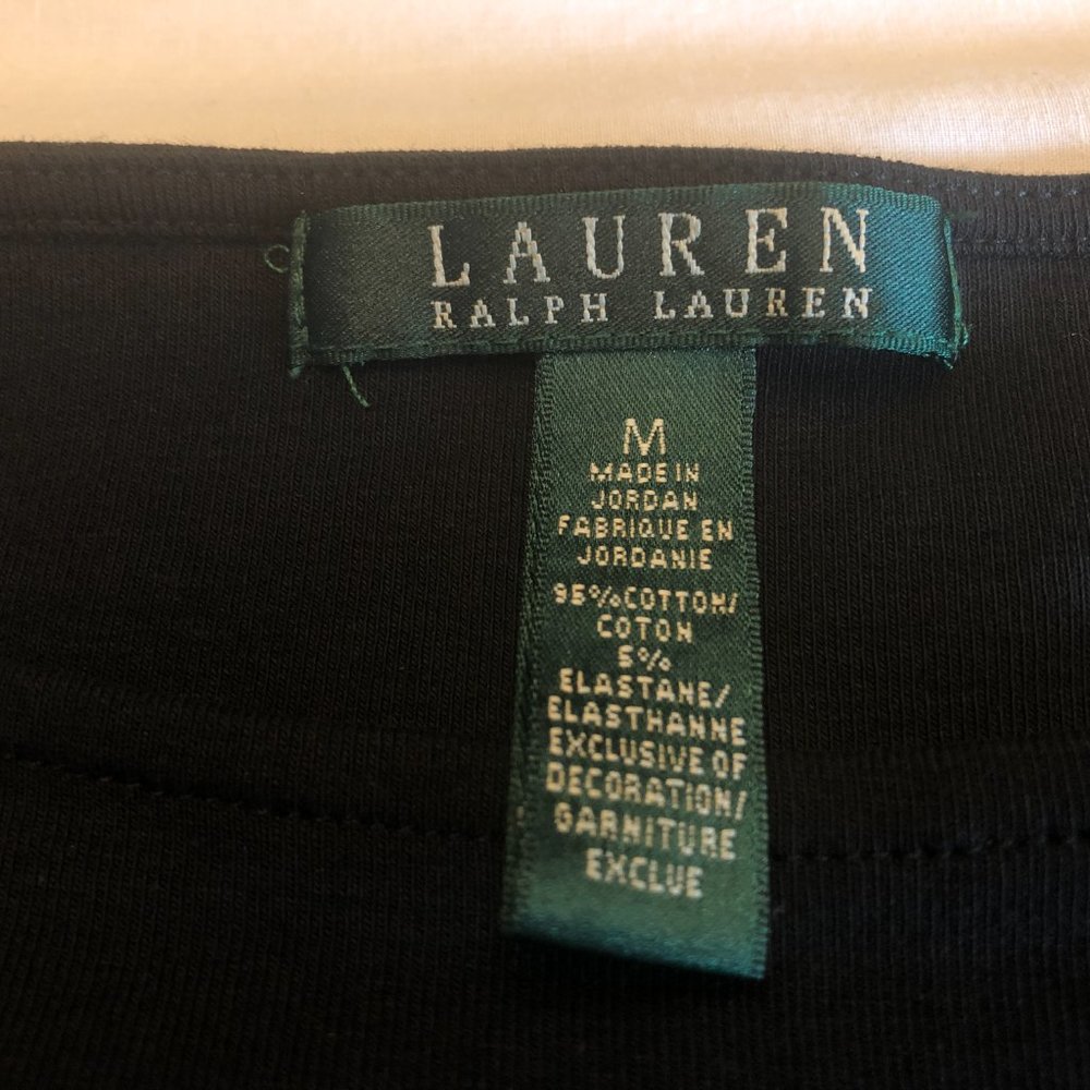 Ralph Lauren Black Short Sleeve Top Size Medium NWOT - Picture 3 of 5